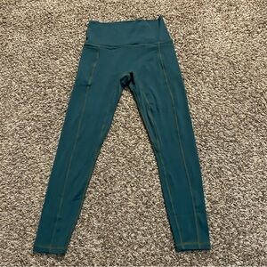 Coral Reef Swim Leggings Women’s M (8/10) Green Athletic Soft Comfy Active NWT